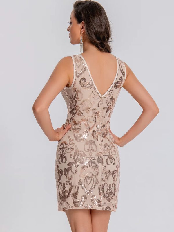 Elegant See Through Sequin Fashion Short Dress - Image 11