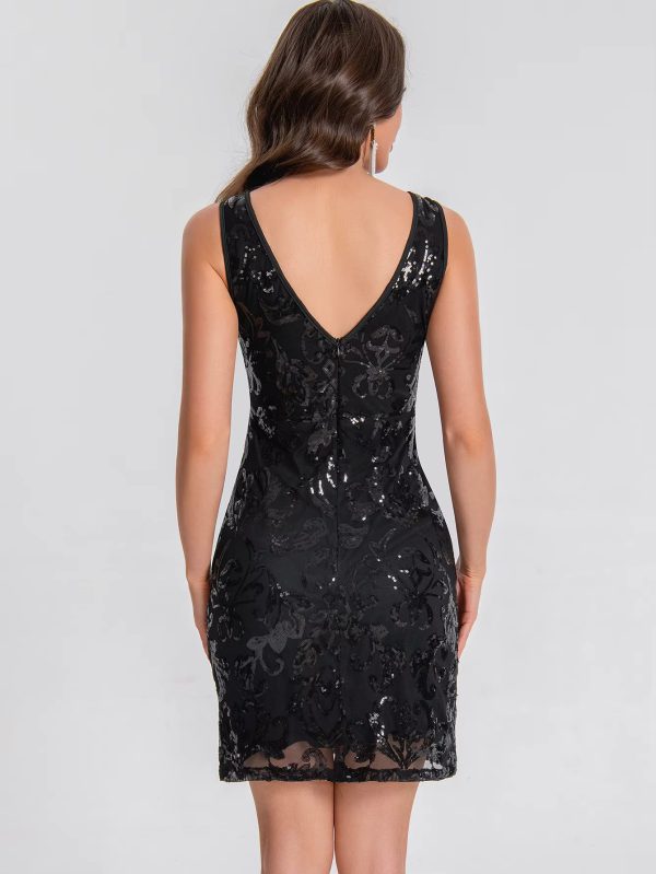 Elegant See Through Sequin Fashion Short Dress - Image 13