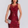 Elegant See Through Sequin Fashion Short Dress - Image 15