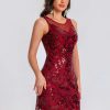 Elegant See Through Sequin Fashion Short Dress - Image 20
