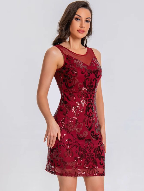 Elegant See Through Sequin Fashion Short Dress - Image 20