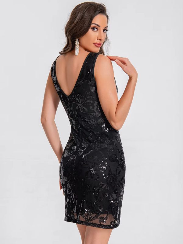 Elegant See Through Sequin Fashion Short Dress - Image 19