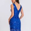 Elegant See Through Sequin Fashion Short Dress - Image 3