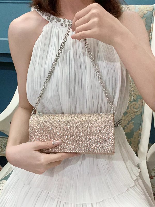 Elegant Sparkling Rhinestone Exquisite And Luxurious Envelope Shoulder Bag - Image 12