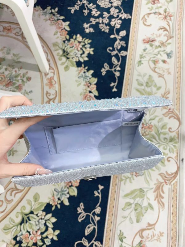 Elegant Sparkling Rhinestone Exquisite And Luxurious Envelope Shoulder Bag - Image 5