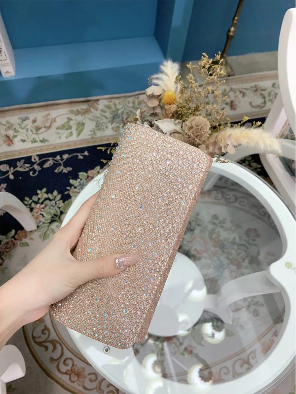 Elegant Sparkling Rhinestone Exquisite And Luxurious Envelope Shoulder Bag - Image 6