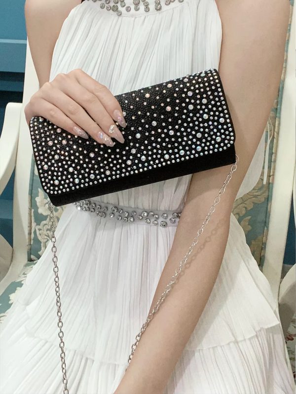 Elegant Sparkling Rhinestone Exquisite And Luxurious Envelope Shoulder Bag - Image 7