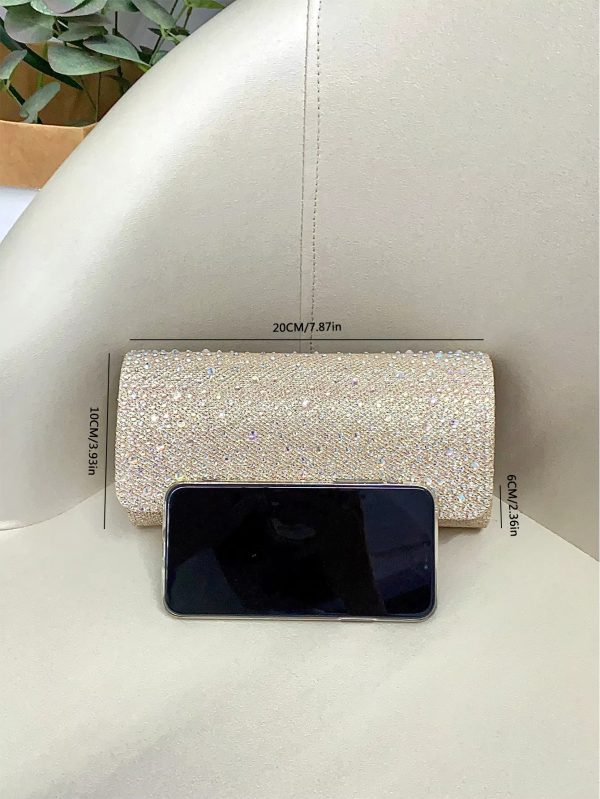 Elegant Sparkling Rhinestone Exquisite And Luxurious Envelope Shoulder Bag - Image 9
