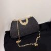 Elegant Sparkling Solid Color Temperament Shoulder Bag - Image 5