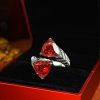 Elegant Vintage Mid-Century Open Triangle Ring - Image 3