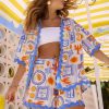Fashionable Versatile Flared Waist  Casual Cropped Suit Jacket And Skirt Set