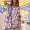 Fashionable Versatile Flared Waist  Casual Cropped Suit Jacket And Skirt Set - Image 2