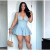 Halter Fashion Backless Sleeveless High Waist Lace-up A-line Dresses - Image 8