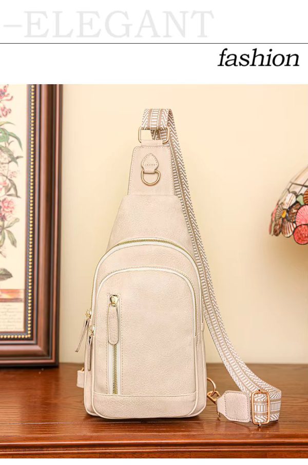 High Quality PU Leather Pack Crossbody Chest Bolsa Fashion Sling Bag - Image 6