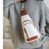 High Quality PU Leather Pack Crossbody Chest Bolsa Fashion Sling Bag - Image 12