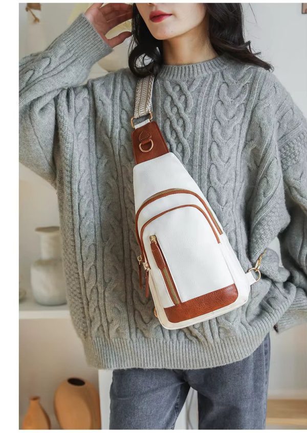 High Quality PU Leather Pack Crossbody Chest Bolsa Fashion Sling Bag - Image 12