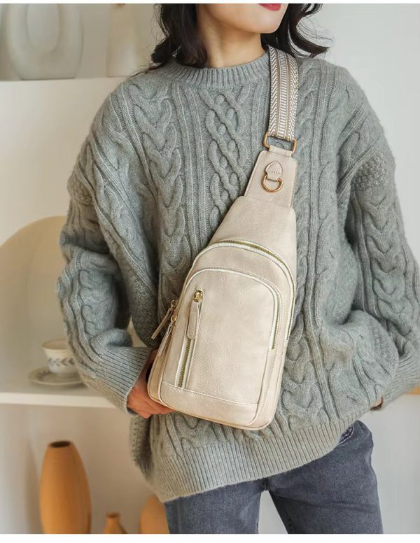 High Quality PU Leather Pack Crossbody Chest Bolsa Fashion Sling Bag - Image 13