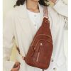 High Quality PU Leather Pack Crossbody Chest Bolsa Fashion Sling Bag - Image 14
