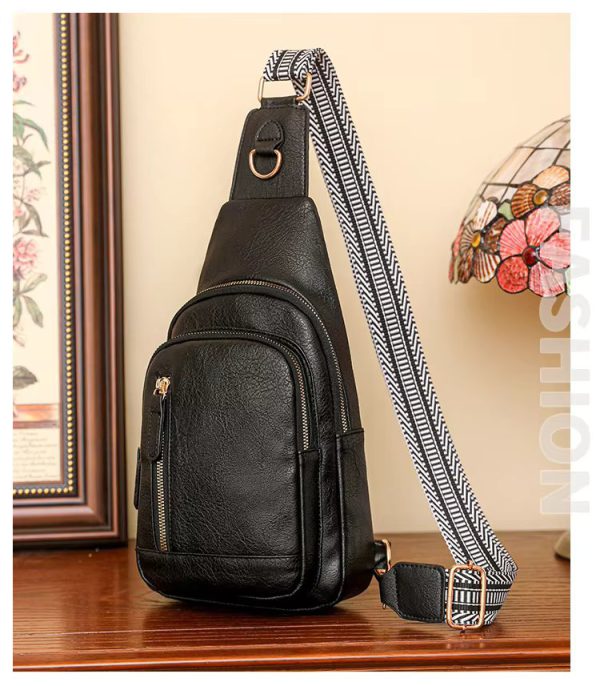 High Quality PU Leather Pack Crossbody Chest Bolsa Fashion Sling Bag - Image 9