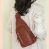 High Quality PU Leather Pack Crossbody Chest Bolsa Fashion Sling Bag - Image 11