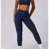 High Waist Leggings With Sleeveless Crop Top 2 Pieces Sports Suits - Image 8