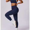High Waist Leggings With Sleeveless Crop Top 2 Pieces Sports Suits - Image 11