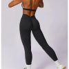 High Waist Leggings With Sleeveless Crop Top 2 Pieces Sports Suits - Image 13