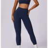 High Waist Leggings With Sleeveless Crop Top 2 Pieces Sports Suits - Image 14