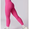 High Waist Leggings With Sleeveless Crop Top 2 Pieces Sports Suits - Image 3