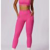 High Waist Leggings With Sleeveless Crop Top 2 Pieces Sports Suits - Image 5