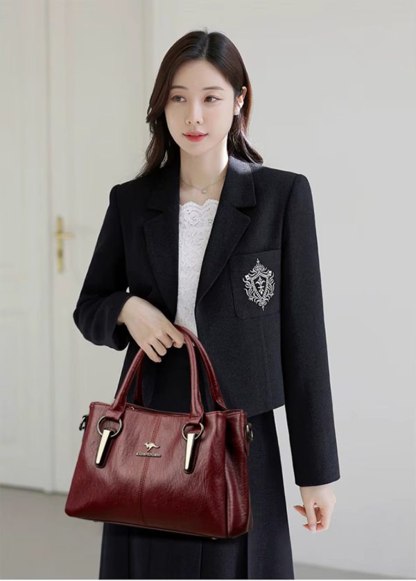 High-quality Soft Leather High-capacity Luxury Designer Handbags - Image 3