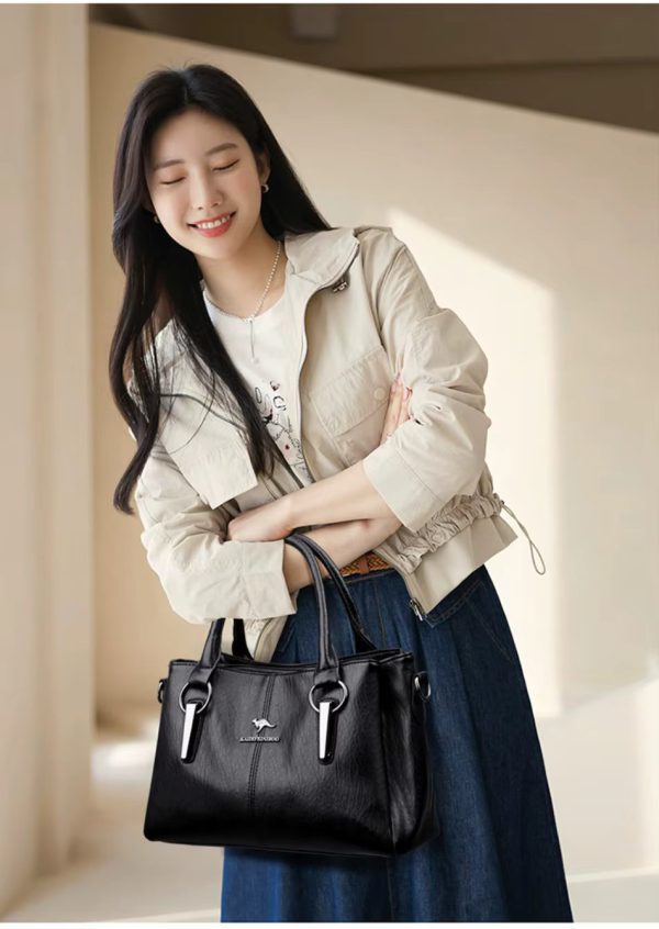 High-quality Soft Leather High-capacity Luxury Designer Handbags - Image 4