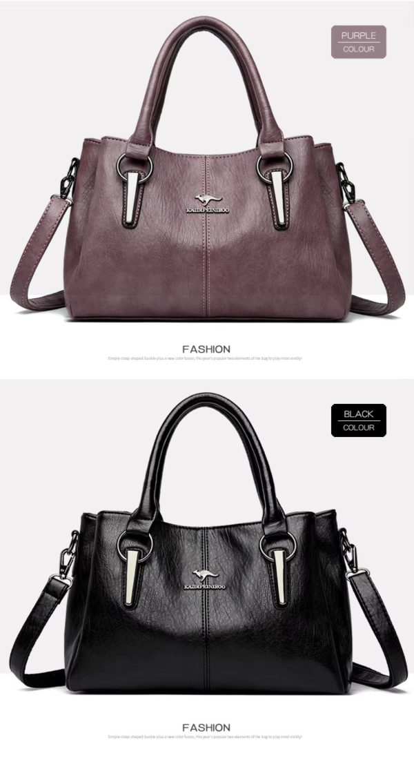 High-quality Soft Leather High-capacity Luxury Designer Handbags - Image 5