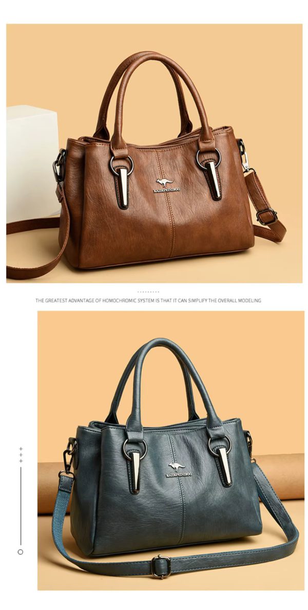 High-quality Soft Leather High-capacity Luxury Designer Handbags - Image 6