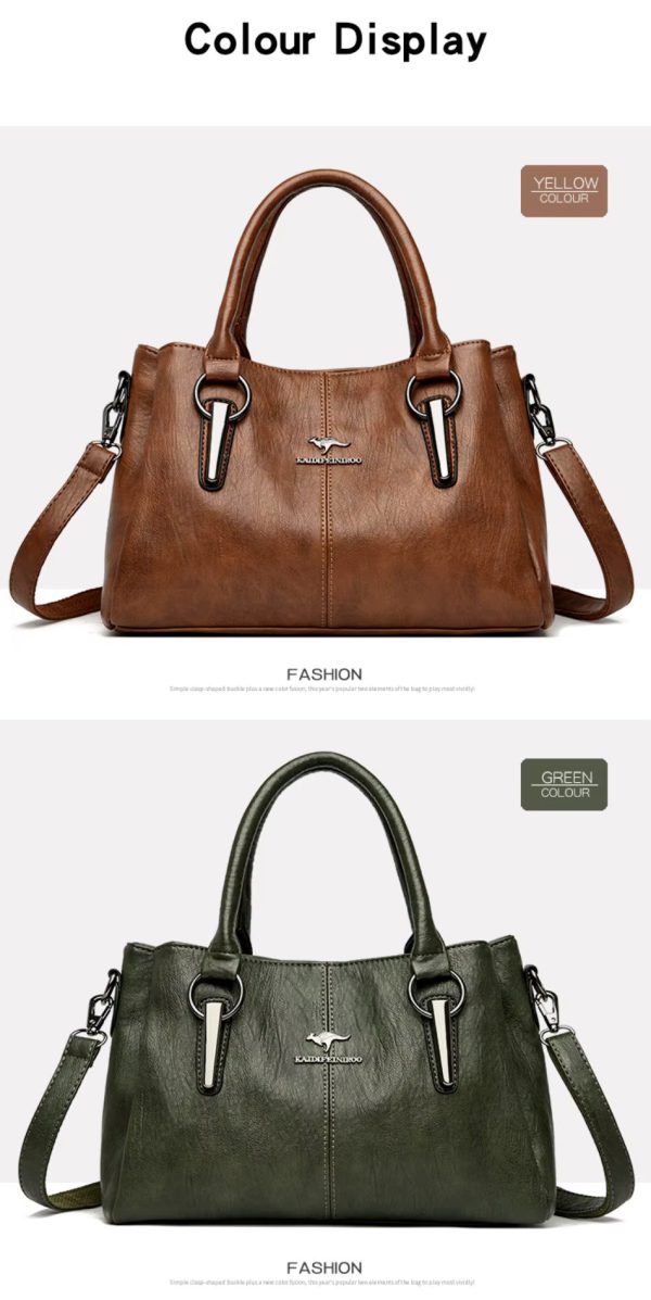 High-quality Soft Leather High-capacity Luxury Designer Handbags - Image 7