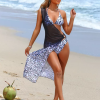 Leopard Print Halter Neck Bikini And Cut-Out Cover-up Swimsuit Set - Image 4