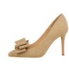 Luxury Bowknot Suede High Heels Stilettos Pumps Shoes - Image 2
