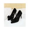 Luxury Bowknot Suede High Heels Stilettos Pumps Shoes