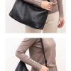 Luxury Cowhide Wide Strap Crossbody Large Casual Shoulder Purse - Image 2