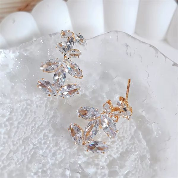 Luxury Crystal Zircon Shiny Rhinestone Letter Drop Earring - Image 7