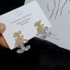 Luxury Crystal Zircon Shiny Rhinestone Letter Drop Earring - Image 8