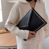 Luxury PU Leather Rivet Fashion Envelope Design Clutches Bag - Image 3