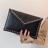 Luxury PU Leather Rivet Fashion Envelope Design Clutches Bag - Image 5