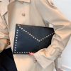 Luxury PU Leather Rivet Fashion Envelope Design Clutches Bag - Image 6