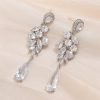 Luxury Silver Cubic Zirconia AAA Teardrop Dangle Earrings - Image 5
