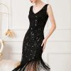 Luxury Vintage Backless Sequin Midi Prom Dresses - Image 9