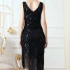 Luxury Vintage Backless Sequin Midi Prom Dresses - Image 2