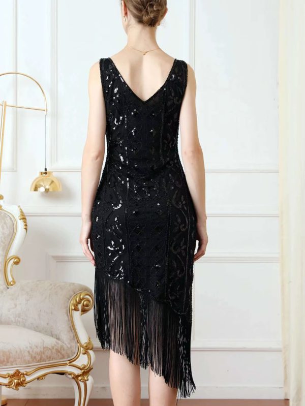 Luxury Vintage Backless Sequin Midi Prom Dresses - Image 2