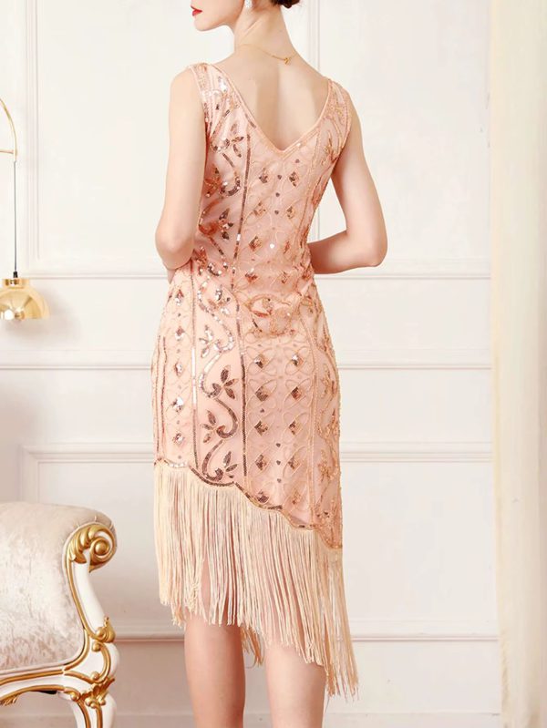 Luxury Vintage Backless Sequin Midi Prom Dresses - Image 5