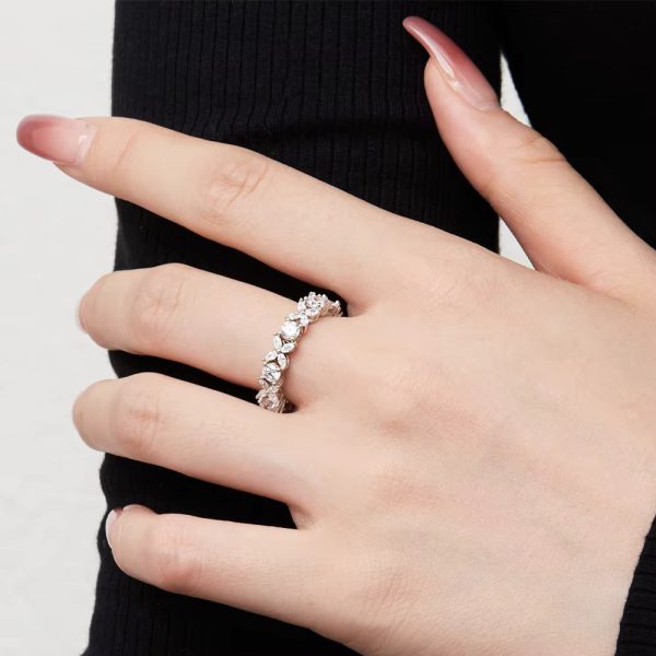 Marquise Cut Full Moissanite Sterling Silver Ring - Image 10